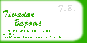 tivadar bajomi business card